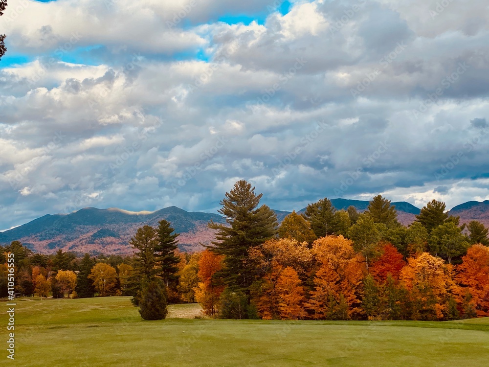 Clouds over Lake Placid in the Fall