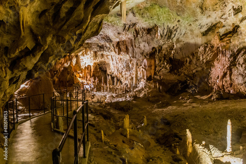Canvastavla Rock formations of Postojna cave, Slovenia