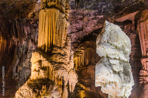 Rock formations of Postojna cave, Slovenia