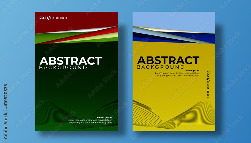 Abstract cover 3d paper art vector illustration set. wave colorful background cover. rochures, posters, covers, notebooks, magazines, banners, flyers and cards.