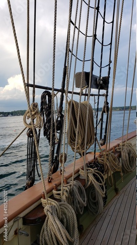 ropes on a sailboat