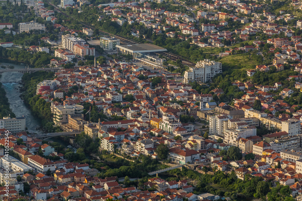 Aerial view of Mostar. Bosnia and Herzegovina