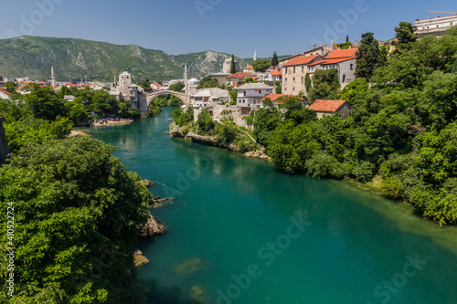 Stari most  Old Bridge  in Mostar. Bosnia and Herzegovina