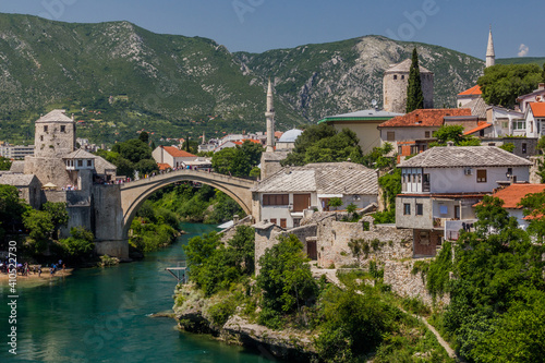 Stari most (Old Bridge) in Mostar. Bosnia and Herzegovina