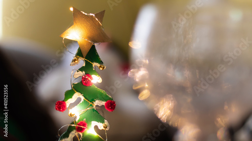 christmas tree with candles