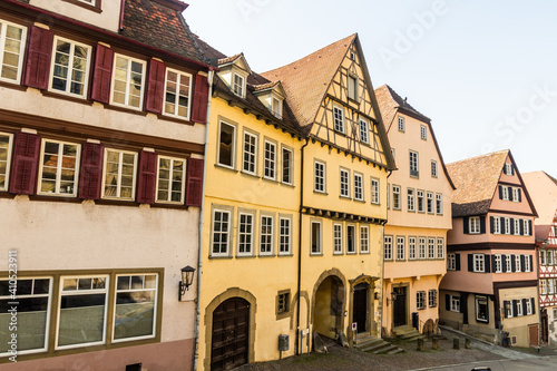 Houses at Marktplatz (Market Square) in Schwabisch Hall, Germany