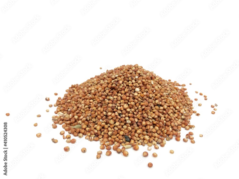 buckwheat on white background Sorghum millet grain pile on white background
buckwheat on white background Sorghum millet grain pile on white background