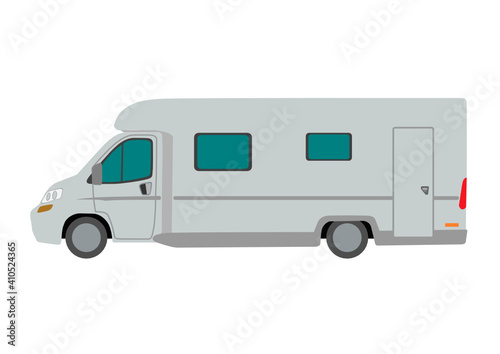 Large motorhome over white background © allanm6996