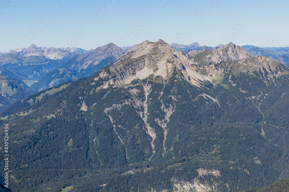Upsspitze and Danieal mountains in Alps, Austria