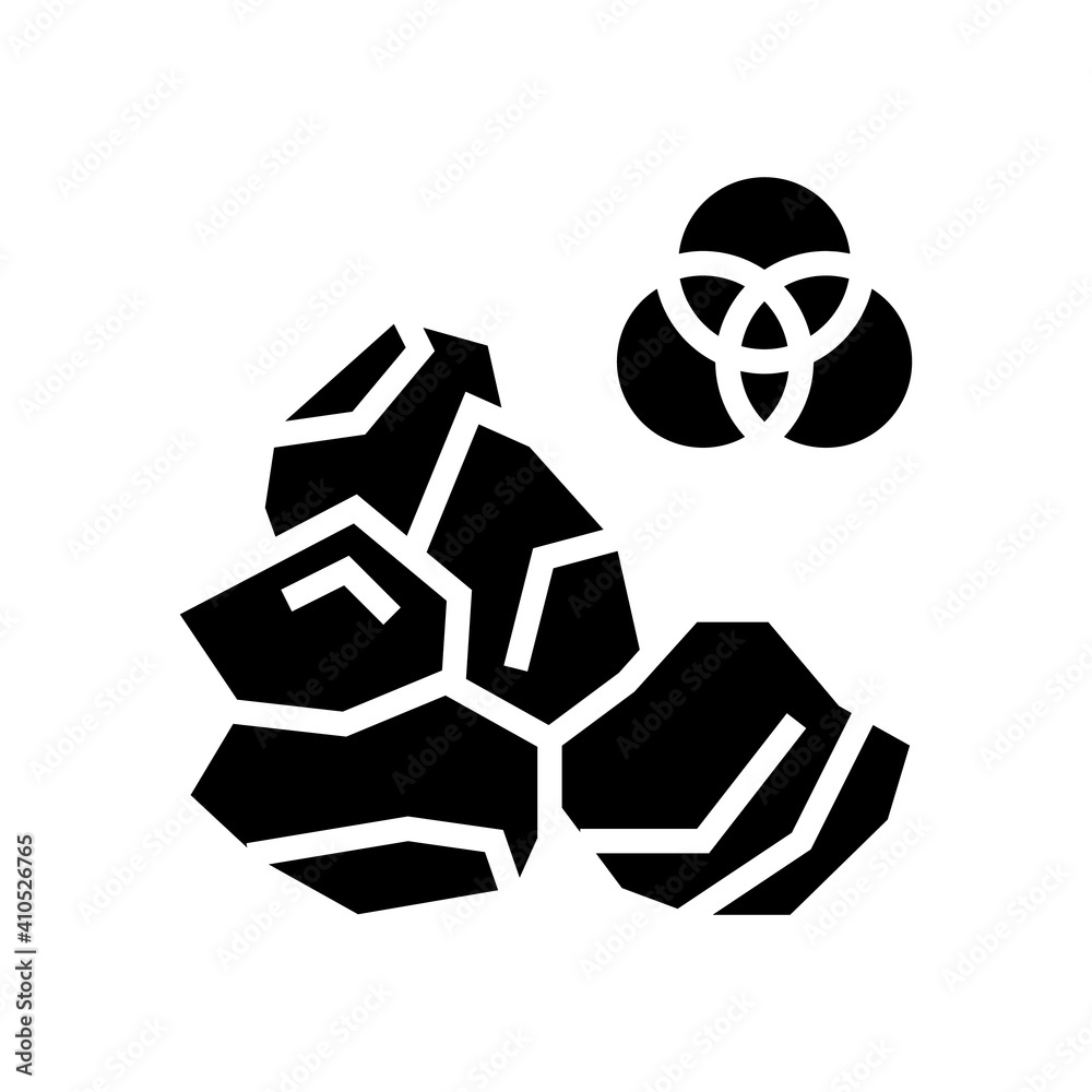 mineral stone glyph icon vector. mineral stone sign. isolated contour symbol black illustration mineral stone glyph icon vector. mineral stone sign. isolated contour symbol black illustration