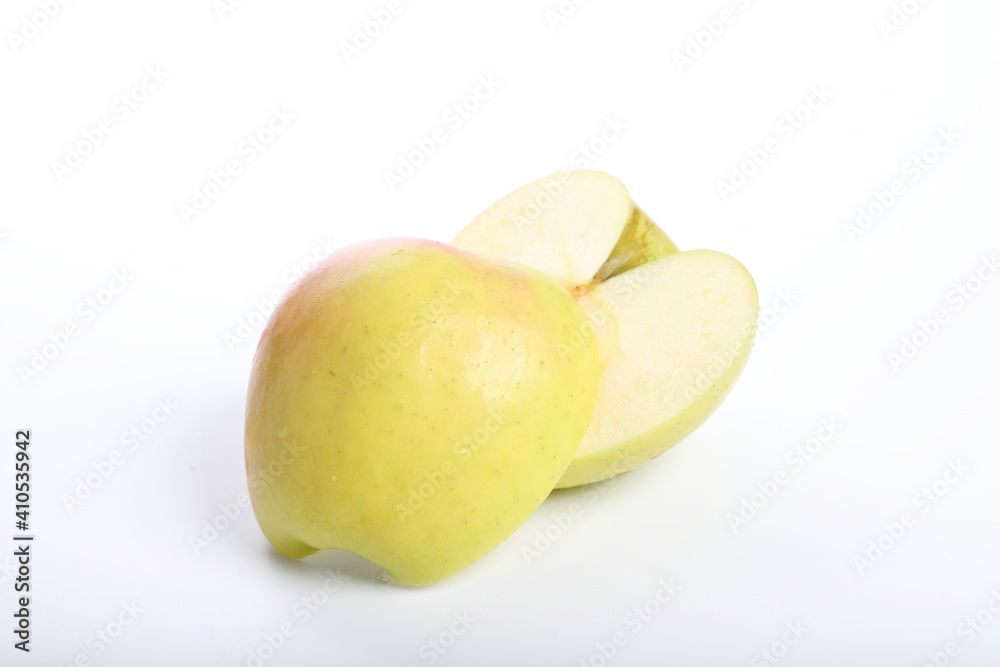 Red yellow apple isolated in white background Red yellow apple isolated in white background