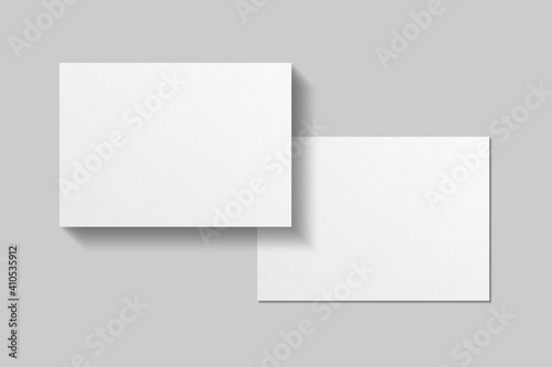 Realistic blank postcard illustration for mockup. 3D Render. photo