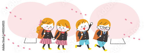 小学生　入学　制服　白肌