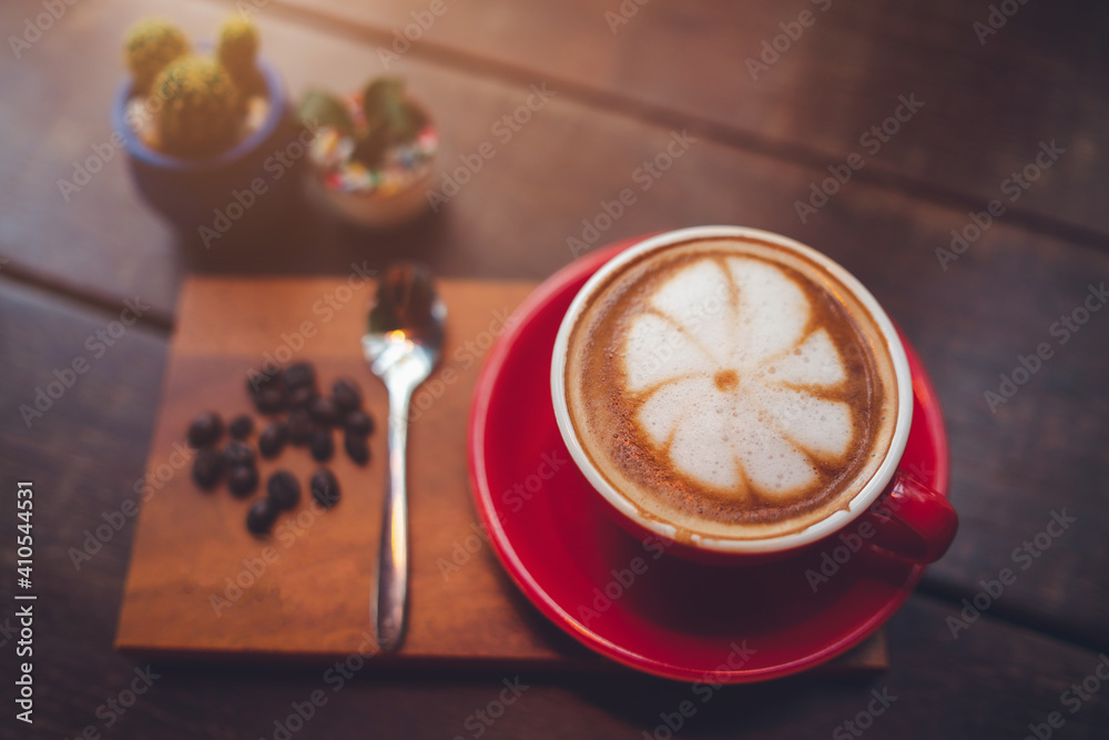 Hot Coffee up on plate at coffee shop. Hot Coffee up on plate at coffee shop.