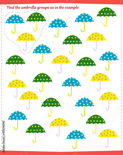  A game for children. Find all the umbrella groups shown in the sample