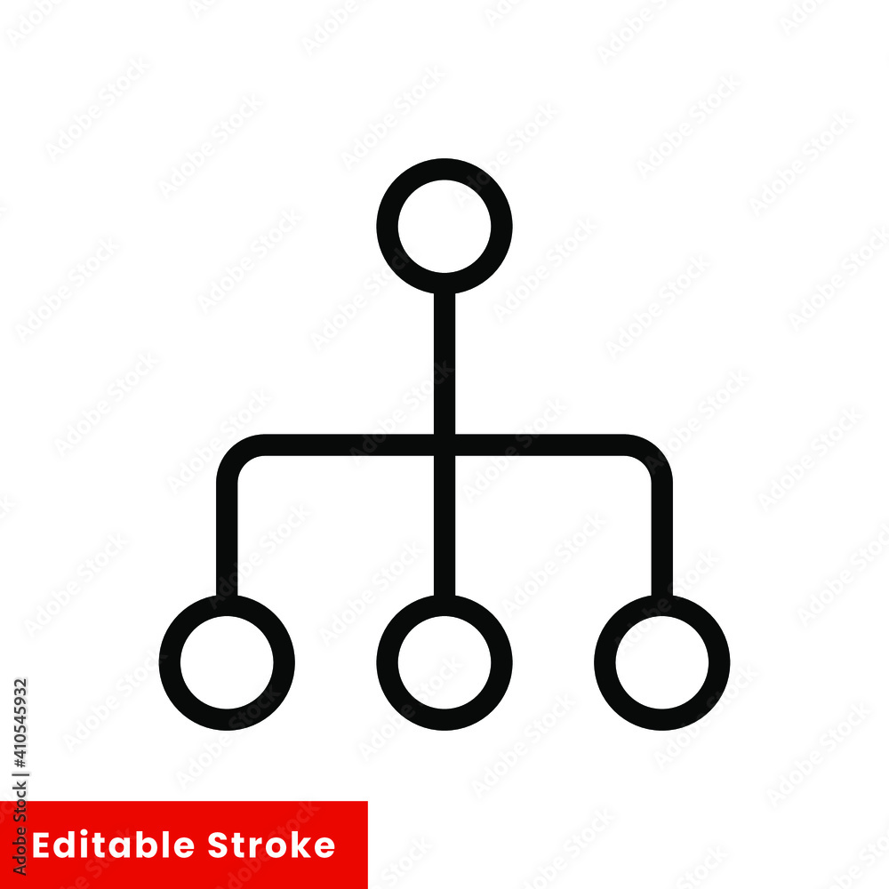 Business and commerce line icon. Organization diagram outline style for web and app. Vector illustration on a white background. Editable stroke EPS 10 Business and commerce line icon. Organization diagram outline style for web and app. Vector illustration on a white background. Editable stroke EPS 10