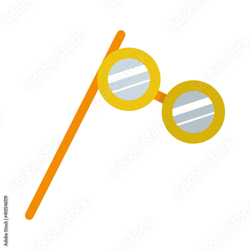 lorgnette glasses icon, colorful design