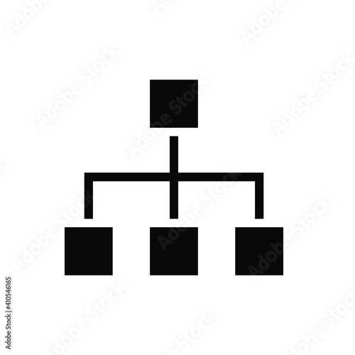Business and commerce solid icon. Organization diagram glyph style for web and app. Vector illustration on a white background. EPS 10
