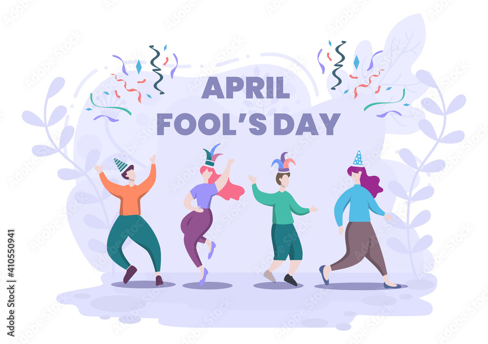 Celebration Happy April Fools' Day wearing a Jester Hat background design. Vector Illustration. Celebration Happy April Fools' Day wearing a Jester Hat background design. Vector Illustration.