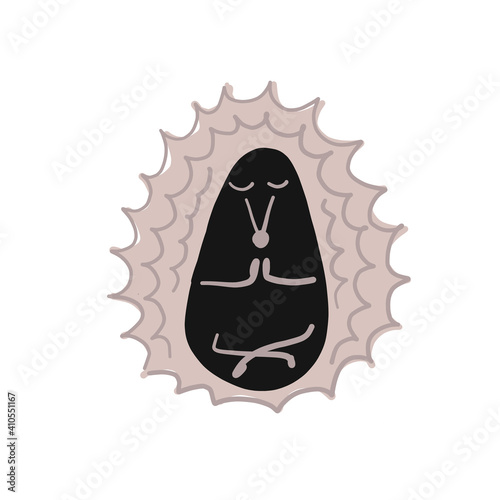 Hedgehog doing Yoga. Funny character for your design