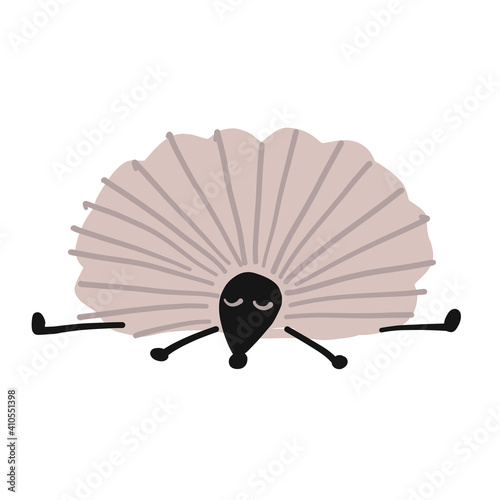 Hedgehog doing Yoga. Funny character for your design