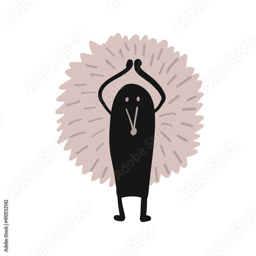 Hedgehog doing Yoga. Funny character for your design