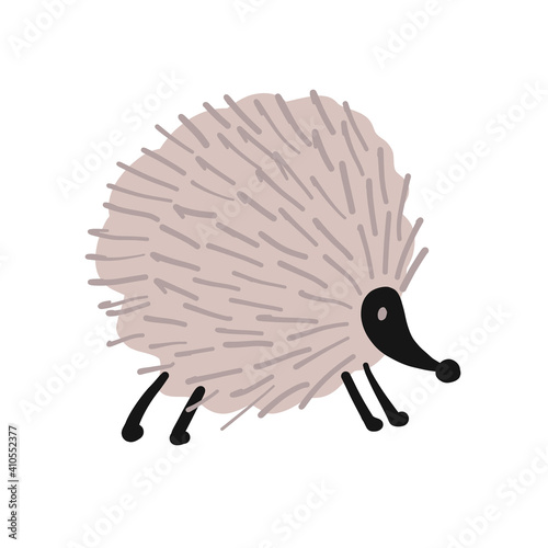 Hedgehog doing Yoga. Funny character for your design