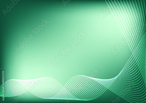 green abstract background with white lines, Beautiful color green and white sample in A4 size, labels of your business, green and white pattern for posters.