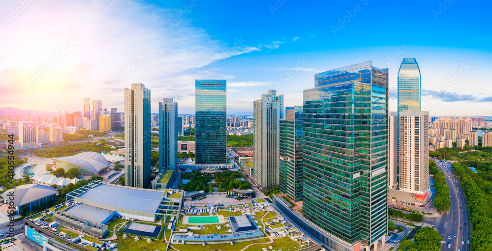 Fototapeta premium Urban scenery of Huizhou City, Guangdong Province, China