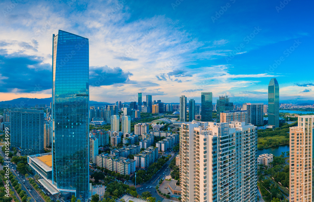 Naklejka premium Urban scenery of Huizhou City, Guangdong Province, China