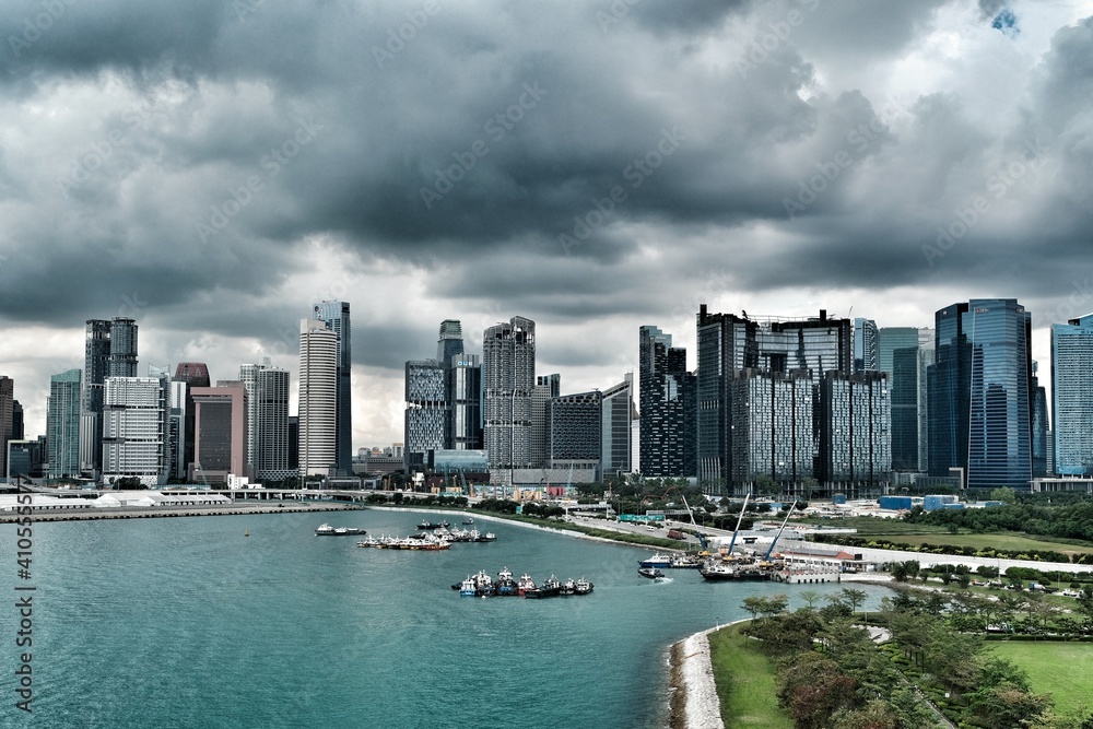Obraz premium Singapore downtown view
