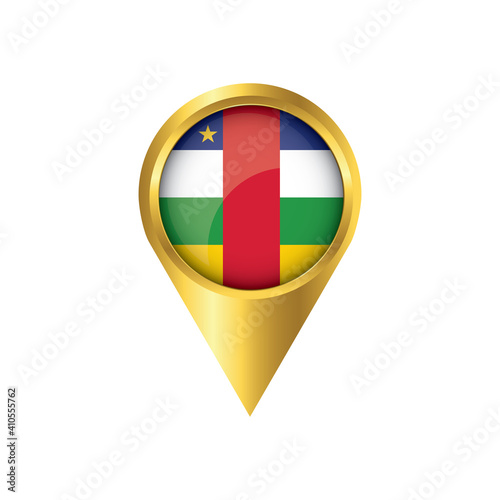 Free Download Flag of Central African Republic.symbol check in Central African Republic, golden map pointer with the national flag of Central African Republic in the button. vector illustration. - GFXLoad