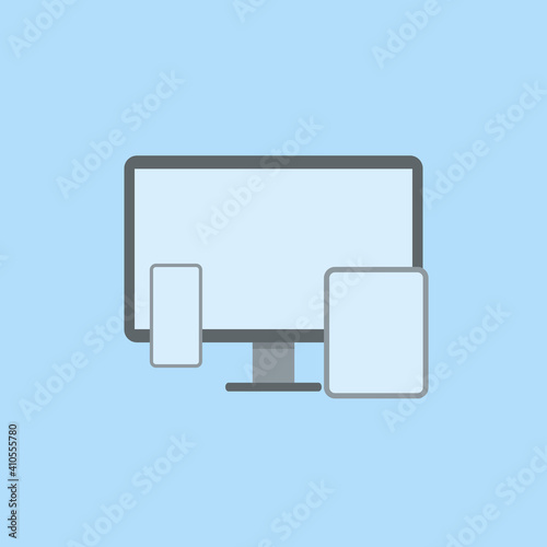 Flat design responsive. Vector Illustration for mobile app, website.