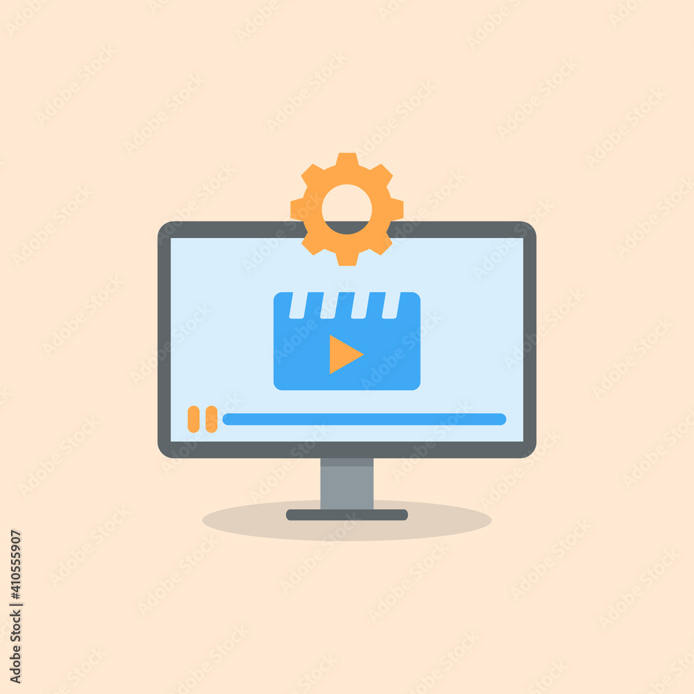 Flat design video tutorials. Vector Illustration for mobile app, website. Flat design video tutorials. Vector Illustration for mobile app, website.