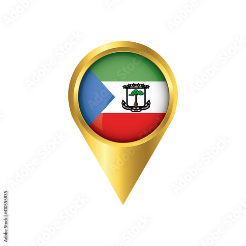 Flag of Equatorial Guinea.symbol check in Equatorial Guinea, golden map pointer with the national flag of Equatorial Guinea in the button. vector illustration. Free Download Flag of Equatorial Guinea.symbol check in Equatorial Guinea, golden map pointer with the national flag of Equatorial Guinea in the button. vector illustration. - GFXLoad