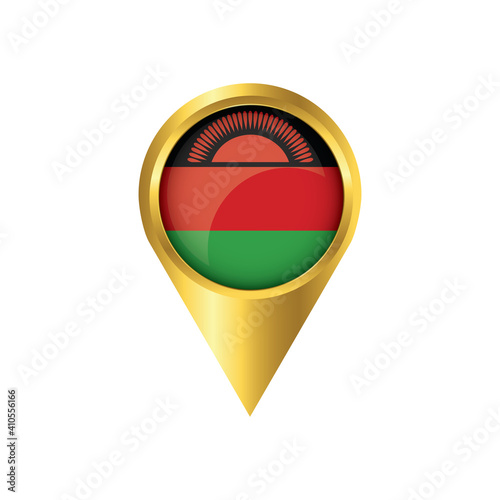 Free Download Flag of Malawi.symbol check in Malawi, golden map pointer with the national flag of Malawi in the button. vector illustration. - GFXLoad