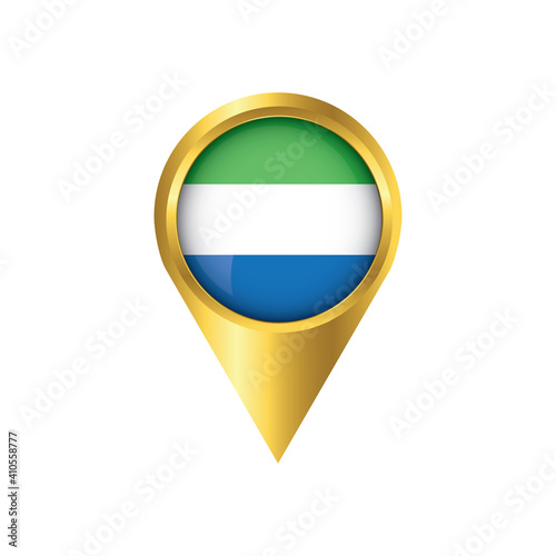 Flag of Sierra Leone.symbol check in Sierra Leone, golden map pointer with the national flag of Sierra Leone in the button. vector illustration. Free Download Flag of Sierra Leone.symbol check in Sierra Leone, golden map pointer with the national flag of Sierra Leone in the button. vector illustration. - GFXLoad