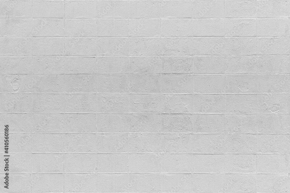 Fototapeta premium White cement block fence texture and seamless background