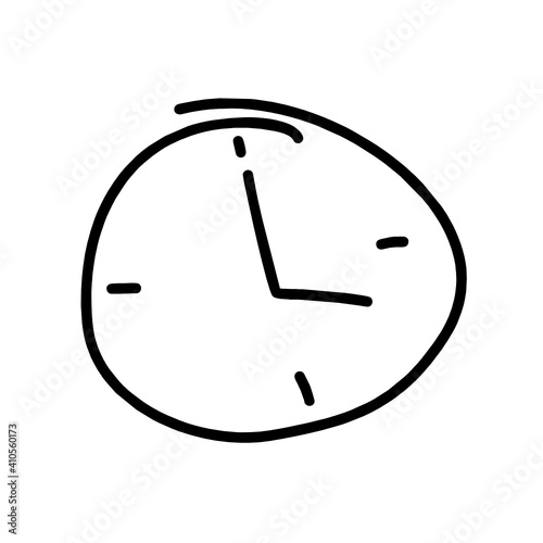 clock icon vector doodle