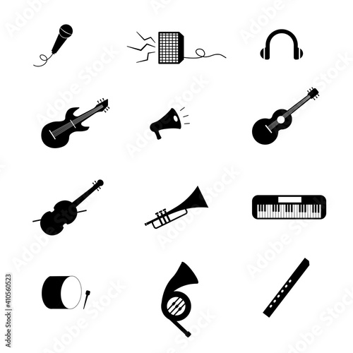 Musical instrument vector icon on a white background.