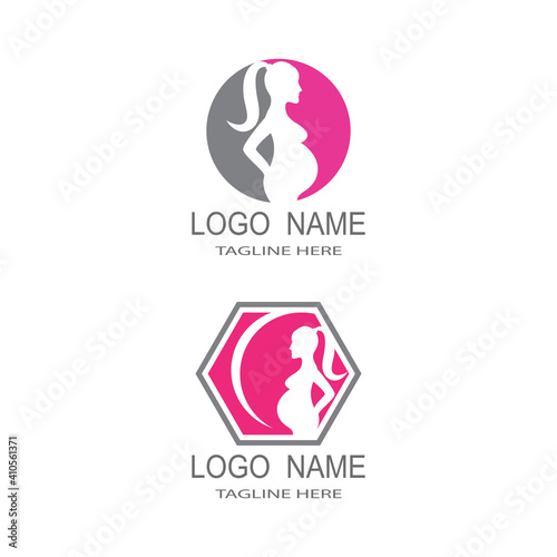 pregnant logo template vector illustration