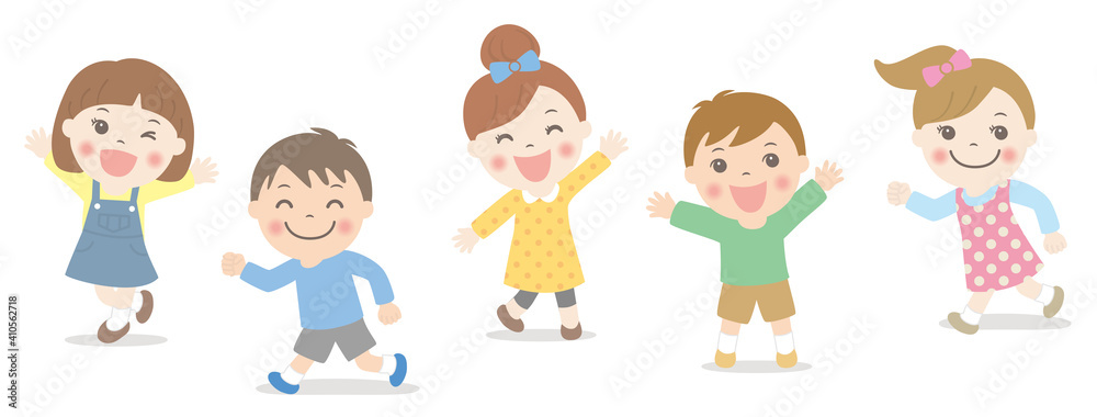 嬉しそうな子供たち 嬉しそうな子供たち