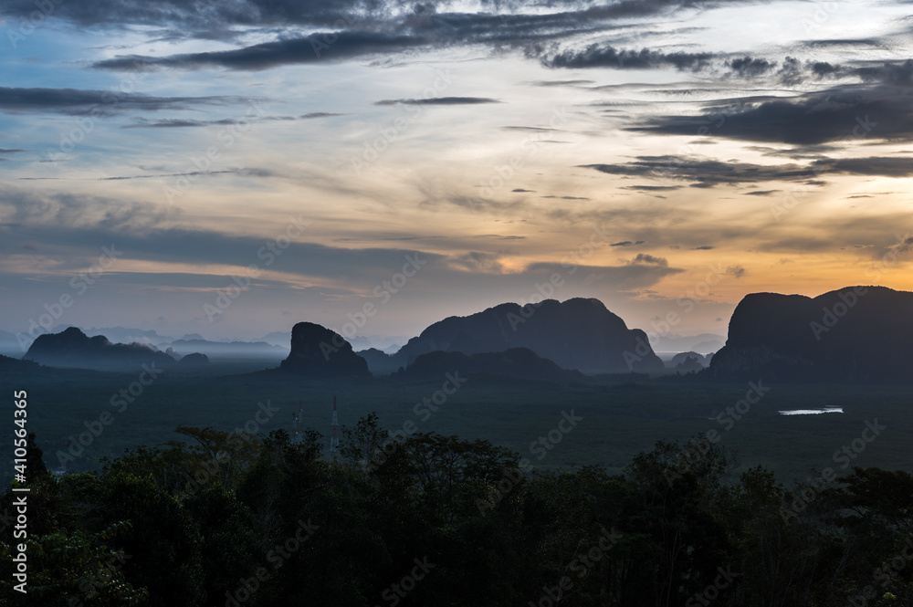 Mountain view of Phang Nga Bay. In Phang Nga Province, Thailand