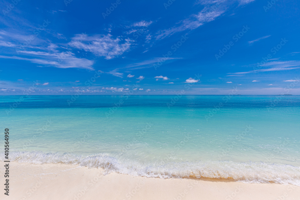 Closeup of sand on beach and blue summer sky. Panoramic beach landscape. Empty tropical beach and seascape. Blue sky, soft sand, calmness, tranquil relaxing sunlight, summer mood. Travel vacation Closeup of sand on beach and blue summer sky. Panoramic beach landscape. Empty tropical beach and seascape. Blue sky, soft sand, calmness, tranquil relaxing sunlight, summer mood. Travel vacation