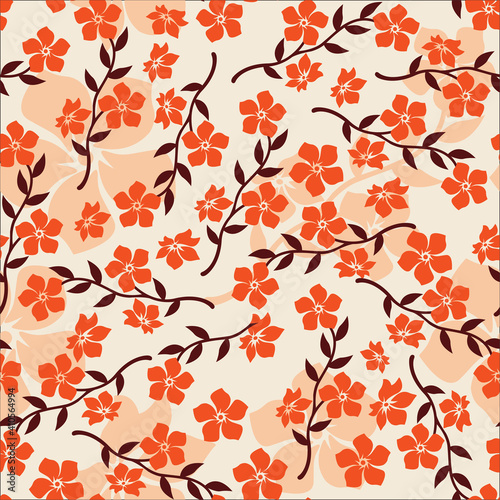 Floral Flower seamless pattern vector background