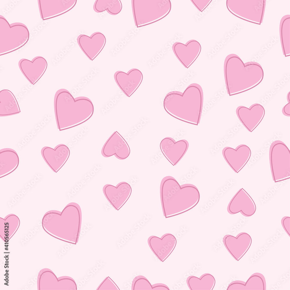 Heart seamless pattern vector for valentines day background