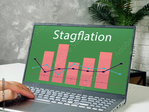 Εκτύπωση καμβά Stagflation phrase on the piece of paper.