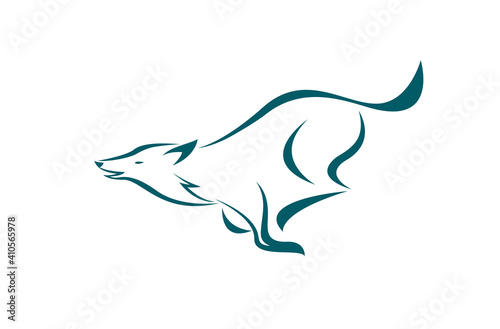 Vector of running dog design on white background. Easy editable layered vector illustration. Pet. Animals.