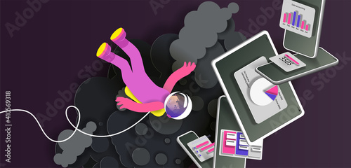 Astronaut flies to mobile phones and tablets in zero gravity