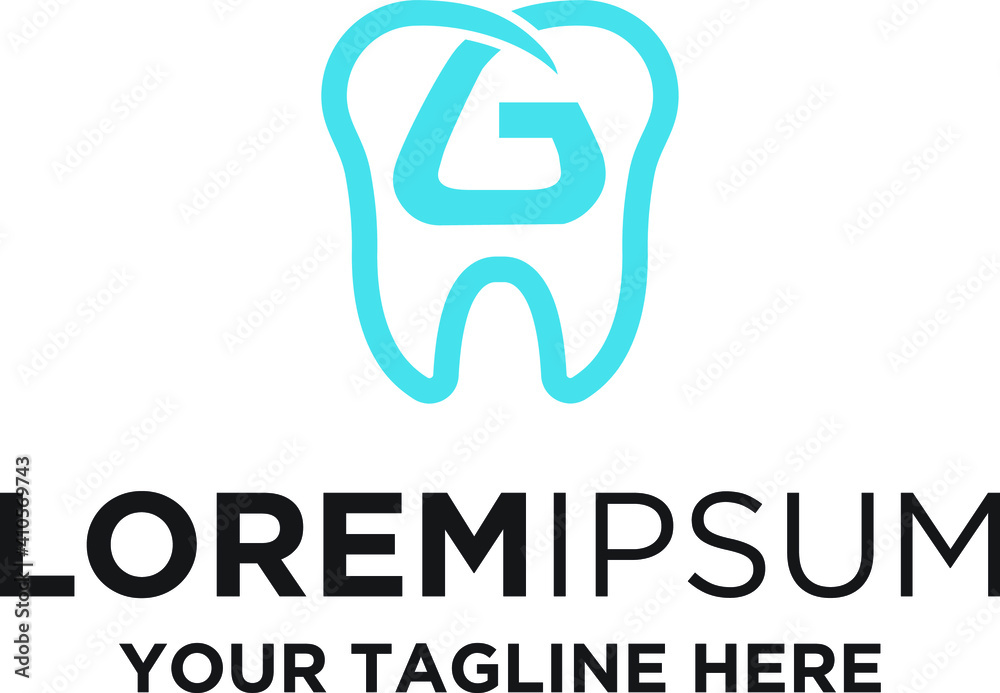 Dentist health letter G logo design